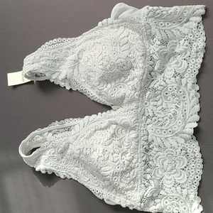 Aerie Silver Lace Bralette New With Tags
